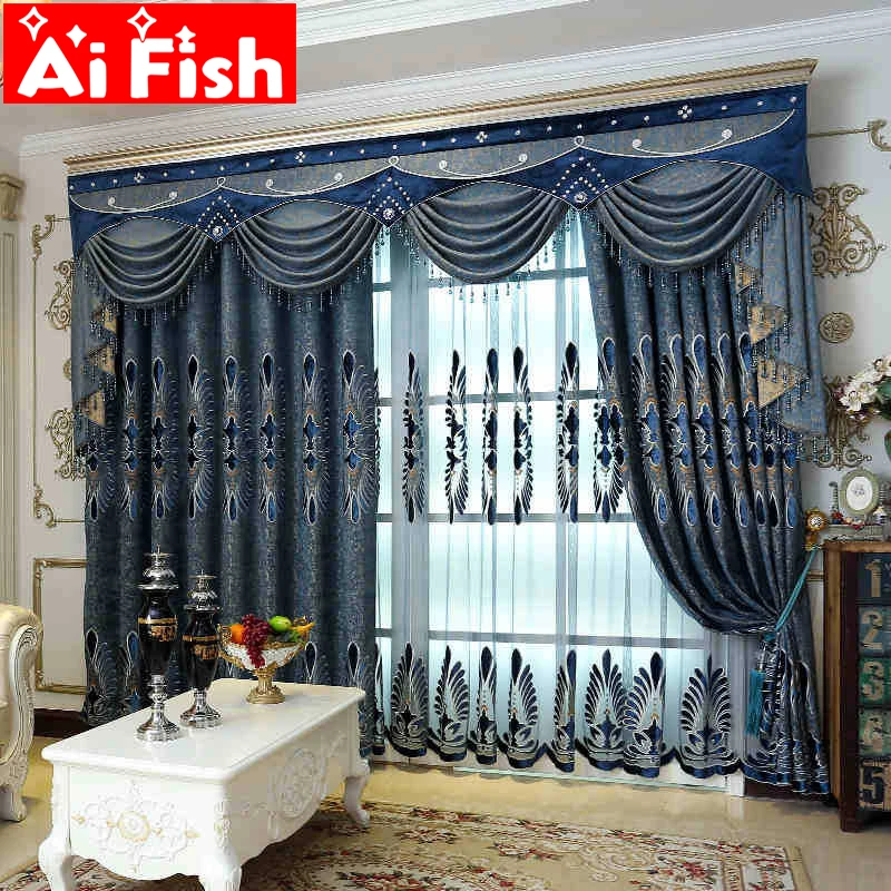 European Modern Embroidery Window Curtains for Living Room Factory Floral Blackout Curtain Luxury Fabric Tulle Curtains M028-40 
European Modern Embroidery Window Curtains for Living Room Factory Floral Blackout Curtain Luxury Fabric Tulle Curtains M028-40