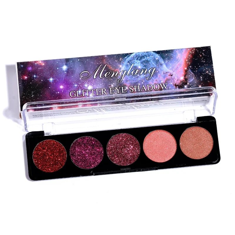5 Color Glitters Eyeshadow Cosmetic Pressed Diamond Make Up Loose Powder Eye shadow Palette
5 Color Glitters Eyeshadow Cosmetic Pressed Diamond Make Up Loose Powder Eye shadow Palette