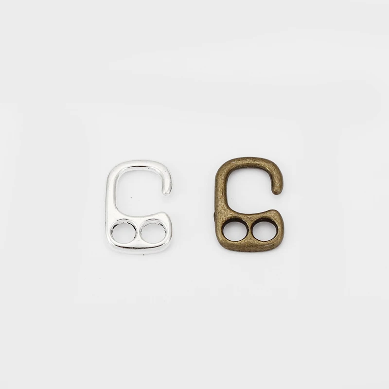 10pcs Charms Double Hole Hooks Clasps For 5mm Round Leather Cord Bracelet Jewelry Making Findings | Украшения и аксессуары