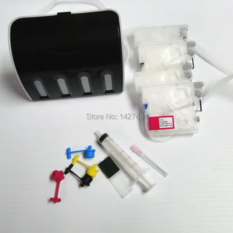 YOTAT CISS ink cartridge LC980 LC985 LC990 LC11 LC16 LC38 LC61 LC67 LC65 LC1100 for Brother DCP-145C DCP-165C DCP-185C DCP-385C
YOTAT CISS ink cartridge LC980 LC985 LC990 LC11 LC16 LC38 LC61 LC67 LC65 LC1100 for Brother DCP-145C DCP-165C DCP-185C DCP-385C