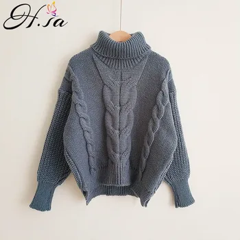 H.SA 2019 Winter Warm Twiested Pullover and Sweaters Loose Oversized CHic Streetwear Jumpers Harajuku Turtleneck ukraine Sweater
H.SA 2019 Winter Warm Twiested Pullover and Sweaters Loose Oversized CHic Streetwear Jumpers Harajuku Turtleneck ukraine Sweater