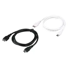 1M USB 3.1 Type C Male to Micro USB Adapter Converter Cable Charger Cable for Macbook Use Black White Cable