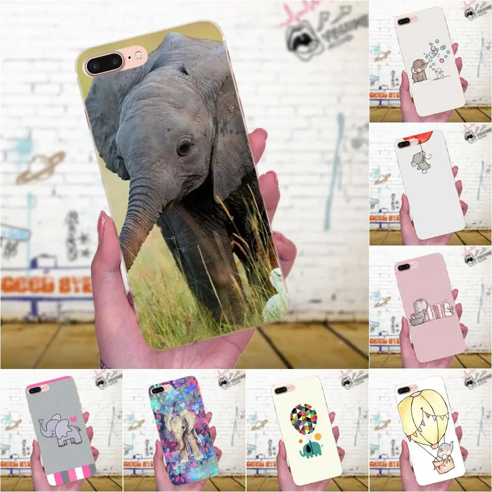 Мягкий чехол для телефона Xiaomi Redmi Note 2 3 3S 4 4A 4X 5 5A 6 6A Pro Plus с рисунком милого слона и