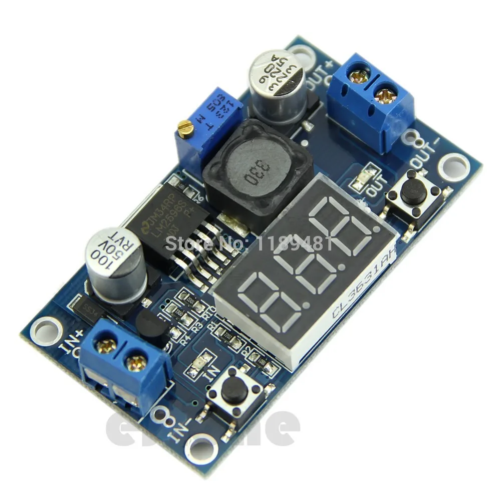 F85 DC 4.0~40 to 1.3-37V LED Voltmeter Buck Step-down Power Converter Module LM2596
F85 DC 4.0~40 to 1.3-37V LED Voltmeter Buck Step-down Power Converter Module LM2596