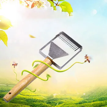 Stainless Steel Hive Uncapping Honey Fork Scraper Wooden Handle Beekeeping Tool Rake Shovel Beekeeping Supplies Cut honey knife
Stainless Steel Hive Uncapping Honey Fork Scraper Wooden Handle Beekeeping Tool Rake Shovel Beekeeping Supplies Cut honey knife