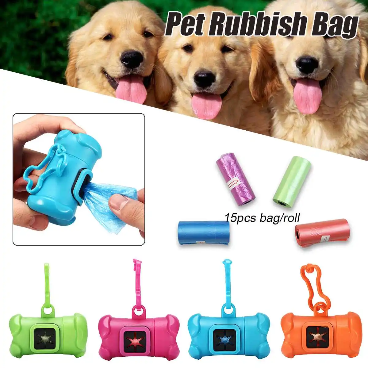 15pcs/roll Pet Dog Bags Garbage Cleaning Dispenser Box Dog Waste Pooper Trash Garbage Waste Bag Carrier Holder Case
15pcs/roll Pet Dog Bags Garbage Cleaning Dispenser Box Dog Waste Pooper Trash Garbage Waste Bag Carrier Holder Case