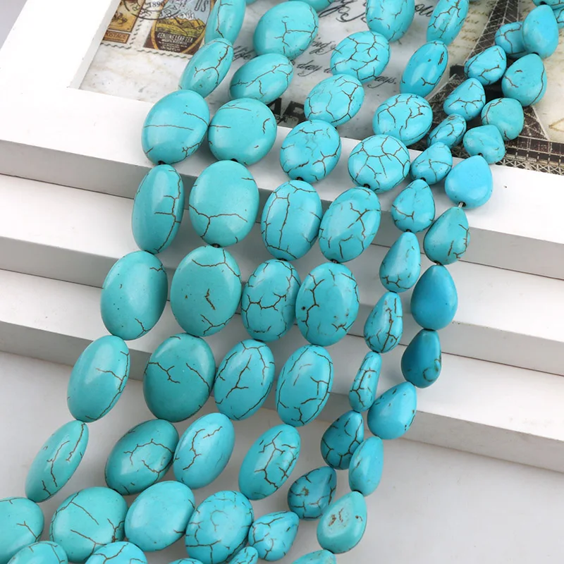 Single Sale Manmade Stone Sky Blue Turquoises Oval Teardrop Howlite Loose Stones Beads DIY Bracelets Necklace Jewelry Findings
Single Sale Manmade Stone Sky Blue Turquoises Oval Teardrop Howlite Loose Stones Beads DIY Bracelets Necklace Jewelry Findings