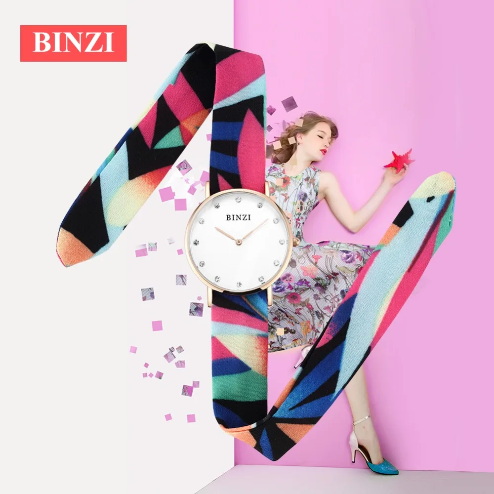 BINZI New Fashion Quartz Watches Women Multicolor Nylon Cloth Band Watch Casual Wristwatch Simple Designer Ladies Clock Orologio
BINZI New Fashion Quartz Watches Women Multicolor Nylon Cloth Band Watch Casual Wristwatch Simple Designer Ladies Clock Orologio