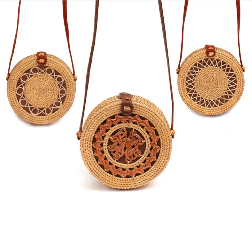 2019 Round Straw Bags Women Summer Handmade Woven Rattan bag Beach Cross Body Bag Circle Bohemia Handbag travel Storage bags
2019 Round Straw Bags Women Summer Handmade Woven Rattan bag Beach Cross Body Bag Circle Bohemia Handbag travel Storage bags