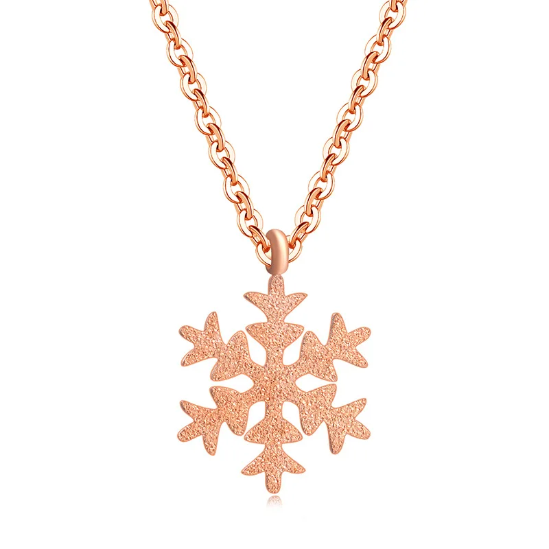 White/Rose Gold/Gold Snowflake Necklaces Pendants Titanium Steel Jewelry Christmas For Women Necklaces Pendants Bijoux
White/Rose Gold/Gold Snowflake Necklaces Pendants Titanium Steel Jewelry Christmas For Women Necklaces Pendants Bijoux