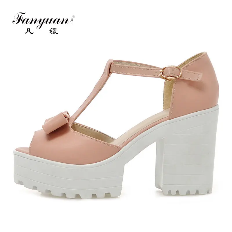 Fanyuan High Heels Gladiator Sandals Women T-strap Bow-knot Womens Casual Sandals Summer Thick Heel Shoes Woman Platform Sandals
Fanyuan High Heels Gladiator Sandals Women T-strap Bow-knot Womens Casual Sandals Summer Thick Heel Shoes Woman Platform Sandals