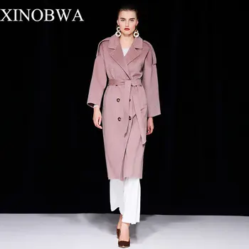 Cashmere Max Coat Double-Sided Woolen Blends Long Coat With Belt Female Autumn Winter New Manteau Vert Masculine Coat for Women
Cashmere Max Coat Double-Sided Woolen Blends Long Coat With Belt Female Autumn Winter New Manteau Vert Masculine Coat for Women