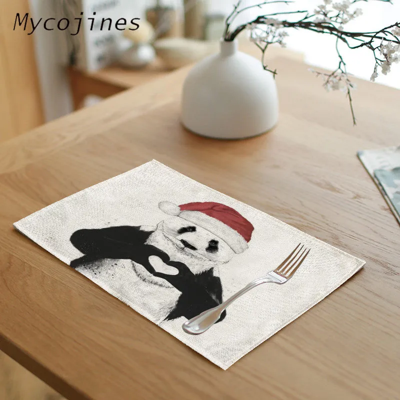 Napkin Christmas Hat With Lovely Panda Printed Boxing Gloves Pattern Cafe Western Restaurant Home Table Decoration Tablecloth
Napkin Christmas Hat With Lovely Panda Printed Boxing Gloves Pattern Cafe Western Restaurant Home Table Decoration Tablecloth