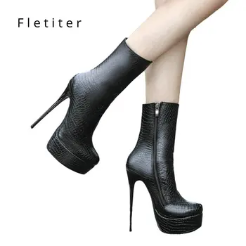 STOCK Ankle Boots Women Platform Super High Heel winter boots women Sexy casual Shoes Fetish crocodile Patent Party Boot Fletite
STOCK Ankle Boots Women Platform Super High Heel winter boots women Sexy casual Shoes Fetish crocodile Patent Party Boot Fletite