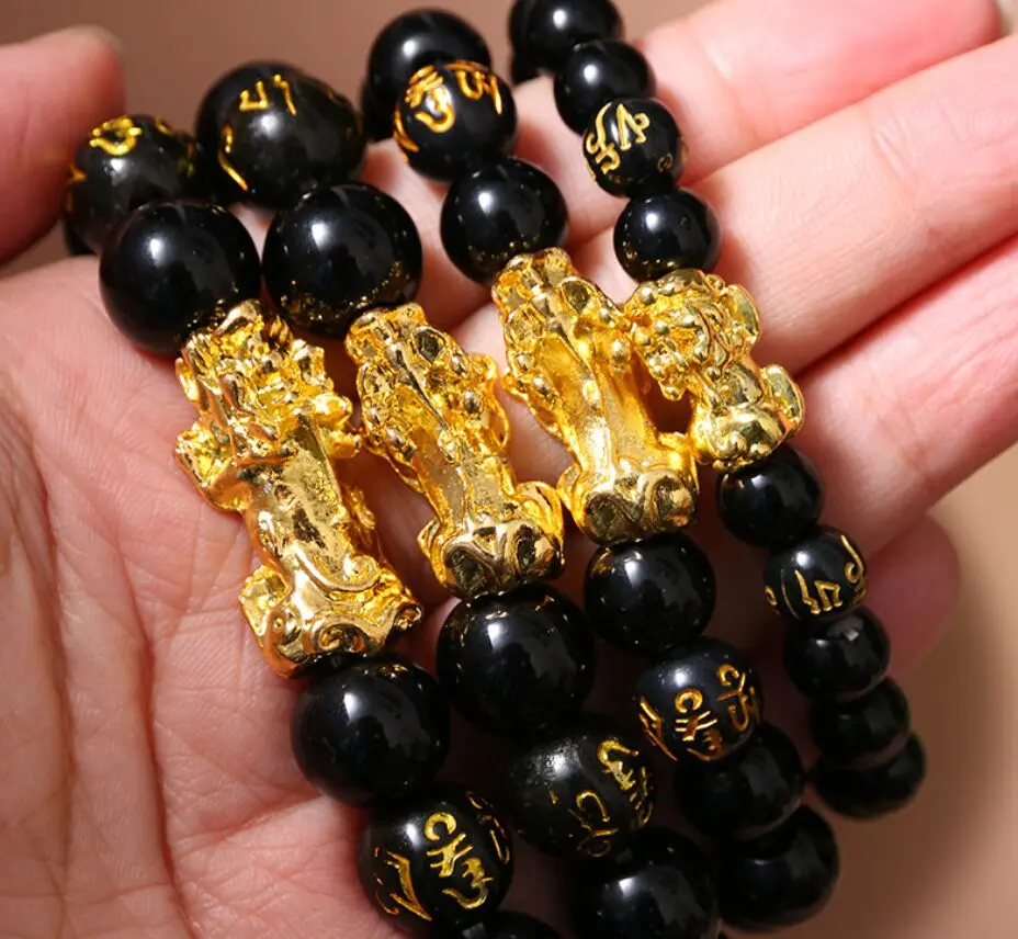 Wholesale Luck Buddha Six Word 8-14mm Natural Beads Sand Gold Pixiu Charm Beaded Bracelet for Mne Bracelet Gift
Wholesale Luck Buddha Six Word 8-14mm Natural Beads Sand Gold Pixiu Charm Beaded Bracelet for Mne Bracelet Gift