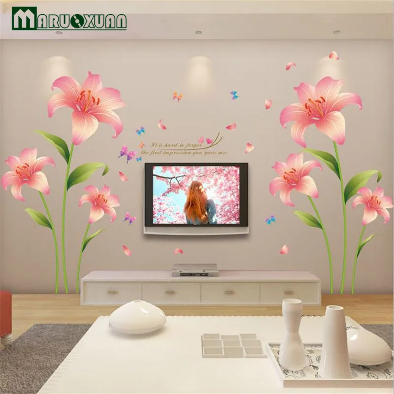 Maruoxuan 2017 New Pink Lilies Flowers Pvc Wall Stickers For Living Rooms Bedroom Kids Rooms Home Decoration Mural Wall Decals
Maruoxuan 2017 New Pink Lilies Flowers Pvc Wall Stickers For Living Rooms Bedroom Kids Rooms Home Decoration Mural Wall Decals