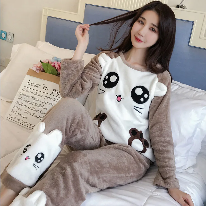 Plus Size Oversized Kawaii Cat Embroidery Ear Character Korean Lolita Sleep Home Night 2 Piece Sweatsuit Flannel Fleece Top Pant
Plus Size Oversized Kawaii Cat Embroidery Ear Character Korean Lolita Sleep Home Night 2 Piece Sweatsuit Flannel Fleece Top Pant
