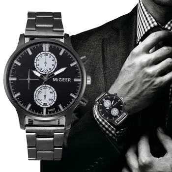 MIGEER Luxury Watches Mens Fashion Stainless Steel Quartz Watch Military Clock Men Business Bracelet Wrist Watches Relogio #Zer
MIGEER Luxury Watches Mens Fashion Stainless Steel Quartz Watch Military Clock Men Business Bracelet Wrist Watches Relogio #Zer
