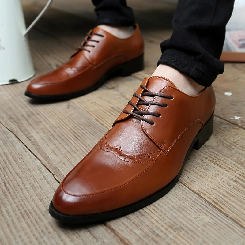 Фото Новинка модные мужские туфли-оксфорды Высококачественная деловая повседневная