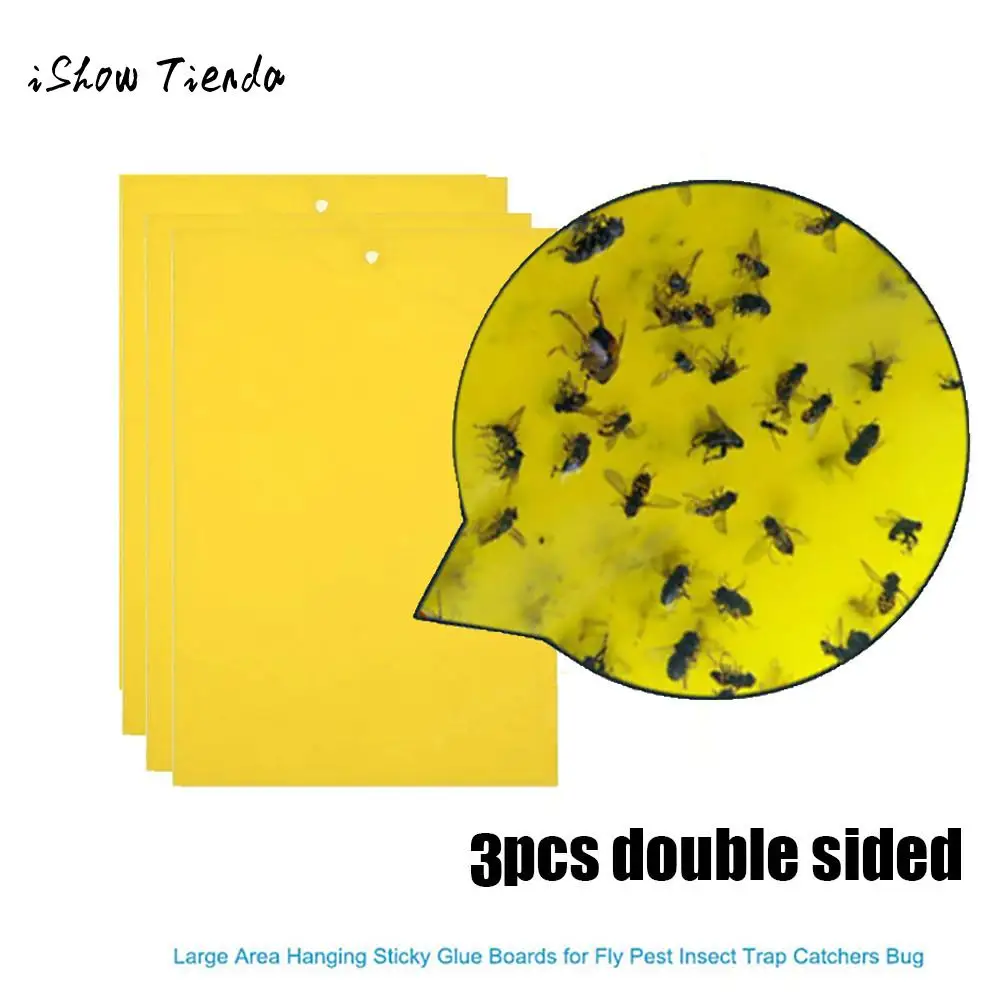 3Pcs Strong Flies Traps Bugs Sticky Board Catching Aphid Insects Pest Killer Pest Control Whitefly Thrip Leafminer Glue Stickers
3Pcs Strong Flies Traps Bugs Sticky Board Catching Aphid Insects Pest Killer Pest Control Whitefly Thrip Leafminer Glue Stickers
