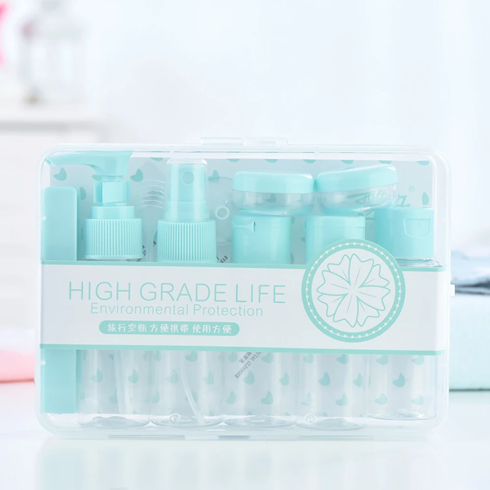 12 in 1 Portable Travel Plastic Empty Bottle Set with Case Simple Cosmetic Sub-bottle Combo for Shampoo Conditioner Lotion Cream
12 in 1 Portable Travel Plastic Empty Bottle Set with Case Simple Cosmetic Sub-bottle Combo for Shampoo Conditioner Lotion Cream