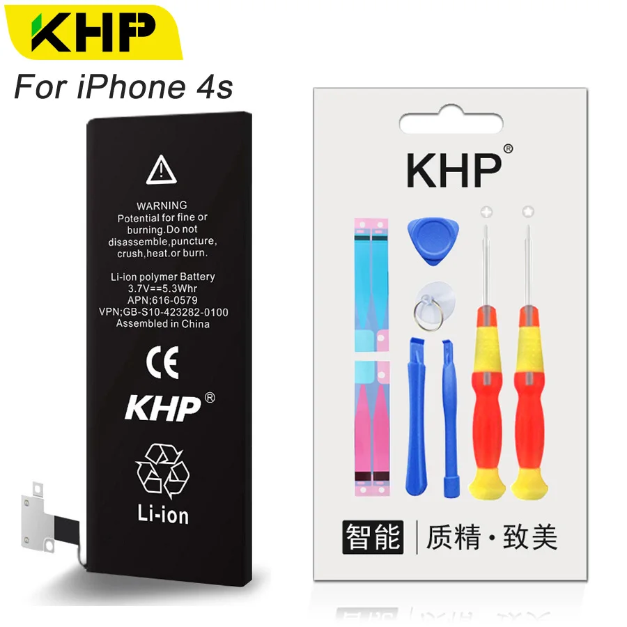 KHP 2019 New Original Replacement Phone Battery For iPhone 4s Real Capacity 1430mAh 0 Cycle Repair Tool Kit Batteries Sticker
KHP 2019 New Original Replacement Phone Battery For iPhone 4s Real Capacity 1430mAh 0 Cycle Repair Tool Kit Batteries Sticker