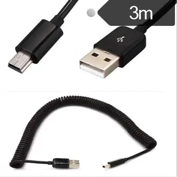

Spring cable USB2.0 hard disk digital camera A Android mobile phone data cable T-shaped port AM-Mini 5P MP3/MP4/DV