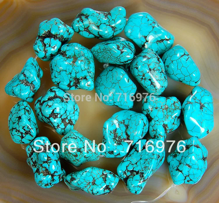 wholesale 15.5inches 14x17-16x23mm Blue Turquoises Nugget Beads For Jewelry Making -F00205
wholesale 15.5inches 14x17-16x23mm Blue Turquoises Nugget Beads For Jewelry Making -F00205
