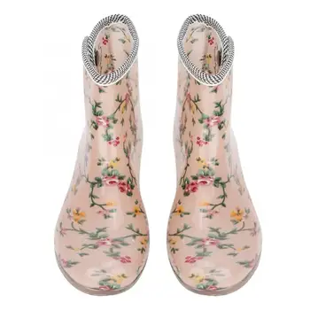 Outdoor Waterproof Anti-slip Printing Women Rain Boots Garden Shoes Umbrella 
Outdoor Waterproof Anti-slip Printing Women Rain Boots Garden Shoes Umbrella