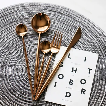 Western knife and fork spoon stainless steel rose gold soup spoon kitchen home furnishing gifts
Western knife and fork spoon stainless steel rose gold soup spoon kitchen home furnishing gifts