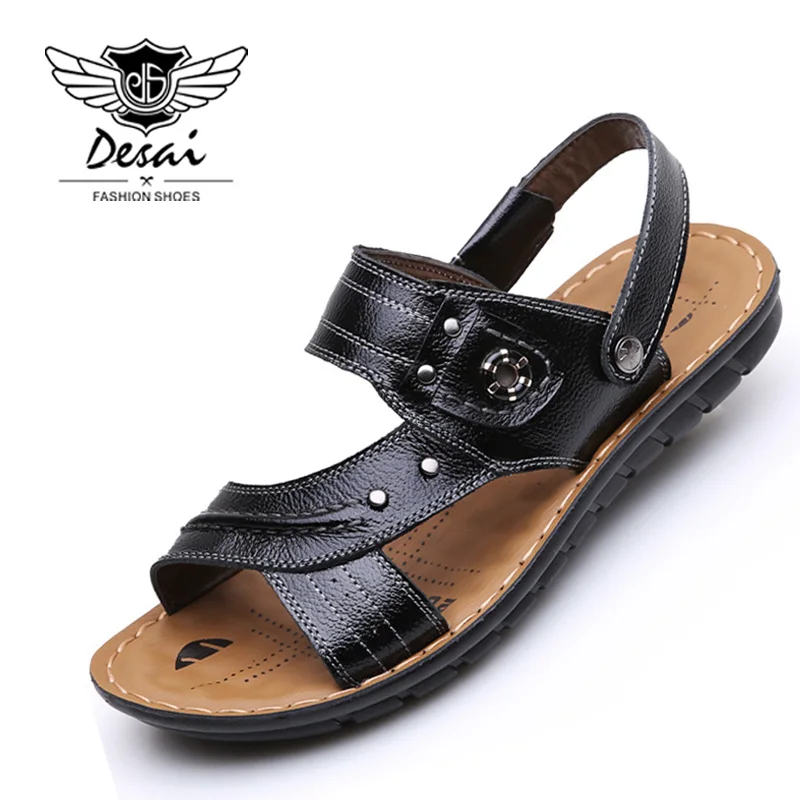 DEASI Brand Genuine Leather Shoes Men Beach Shoes Toes Breathable Sandals Dual-use Sandals Outdoor Beach Shoes Slipers
DEASI Brand Genuine Leather Shoes Men Beach Shoes Toes Breathable Sandals Dual-use Sandals Outdoor Beach Shoes Slipers