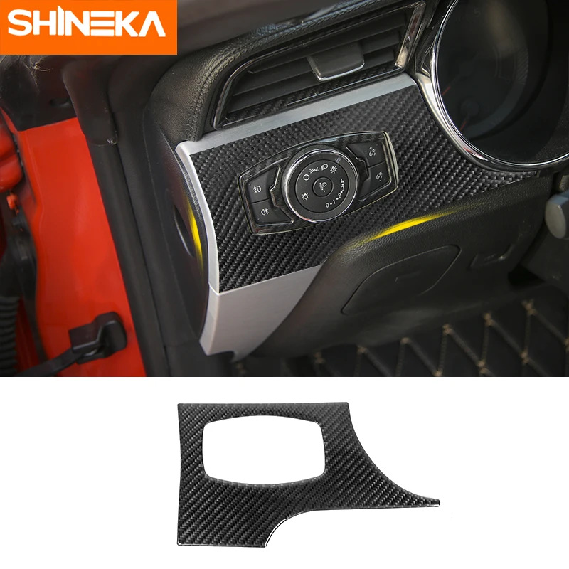 SHINEKA Carbon Fiber Car Headlight Switch Trim Frame Button Panel Trim Protective Stickers For Ford Mustang 2015+ Accessories
SHINEKA Carbon Fiber Car Headlight Switch Trim Frame Button Panel Trim Protective Stickers For Ford Mustang 2015+ Accessories
