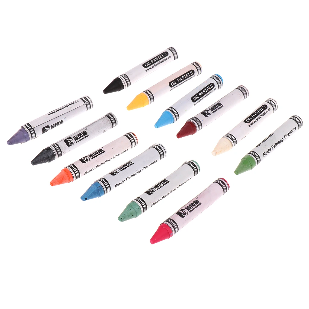 12 Colors Face Paint Body Painting Crayons Oil Pastels Art Pen Pencil Sticks for Party Makeup 12 Colors Face Paint Body Painting Crayons Oil Pastels Art Pen Pencil Sticks for Party Makeup