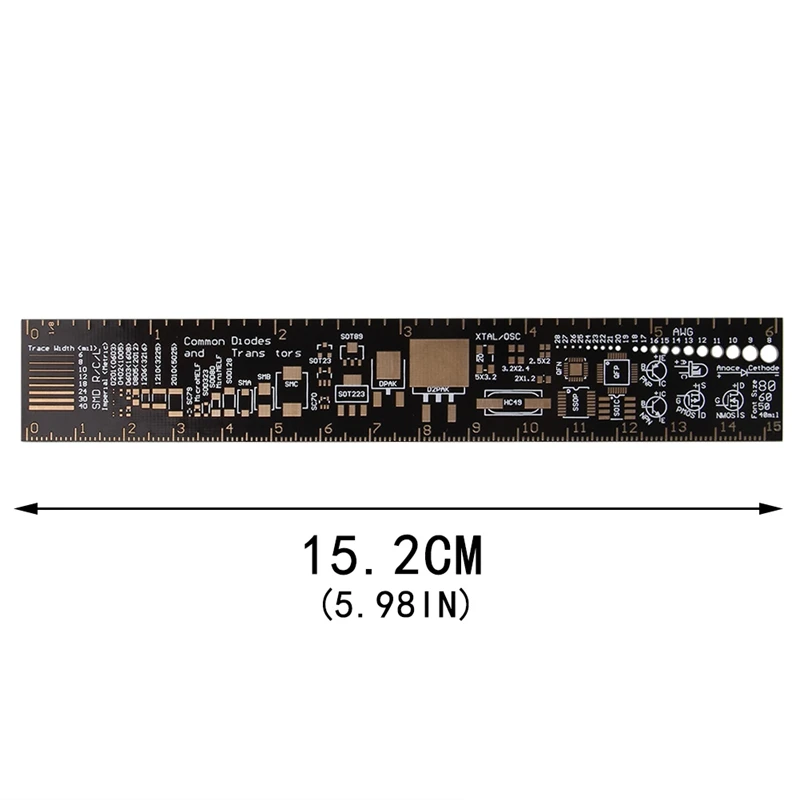PCB Ruler v2 - 6" for Electronic Engineers/Geeks/Makers/Arduino Fans PCB Reference Ruler PCB Packaging Freeshipping
PCB Ruler v2 - 6" for Electronic Engineers/Geeks/Makers/Arduino Fans PCB Reference Ruler PCB Packaging Freeshipping