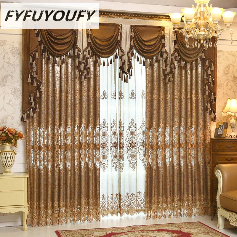 Polyester European luxury Embroidered flat window Blackout curtains screen the curtains in the kitchen decorations
Polyester European luxury Embroidered flat window Blackout curtains screen the curtains in the kitchen decorations