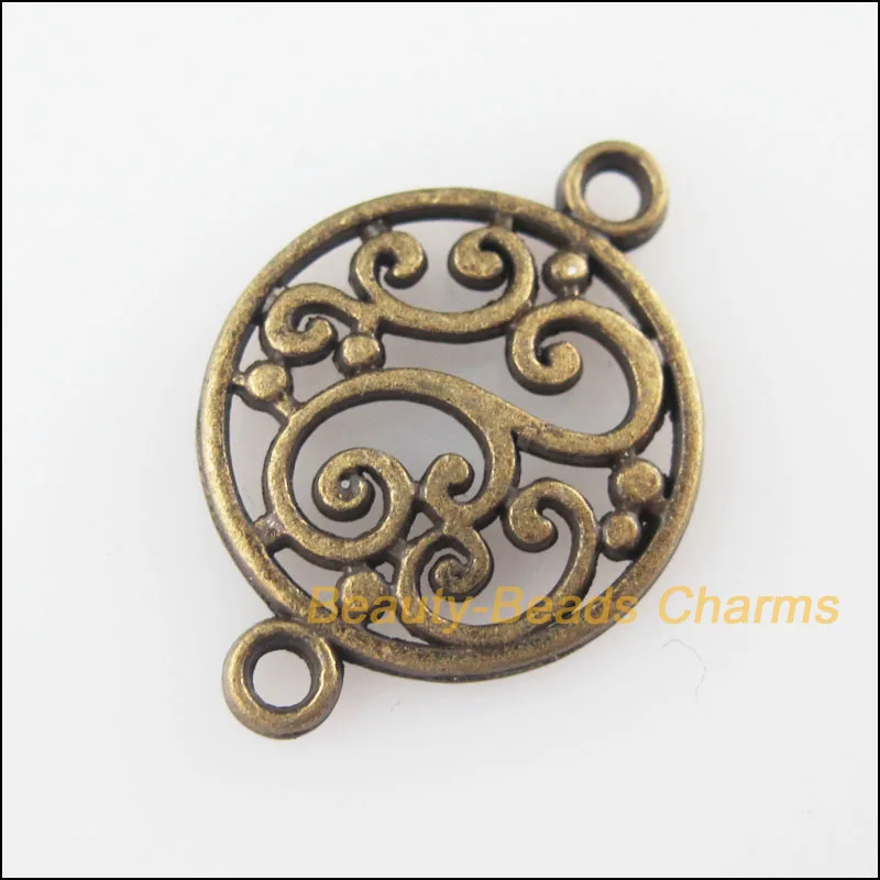 New 20Pcs Antiqued Bronze Tone Round Flower Charms Pendants Connectors 14x20.5mm
New 20Pcs Antiqued Bronze Tone Round Flower Charms Pendants Connectors 14x20.5mm
