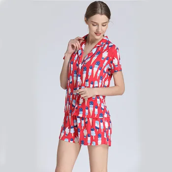 Summer Pajamas Women's Thin Section Modal Ice Cream Printing 2-piece Suit Short-sleeved Shorts Large Size Home Clothes Kigurumi
Summer Pajamas Women's Thin Section Modal Ice Cream Printing 2-piece Suit Short-sleeved Shorts Large Size Home Clothes Kigurumi