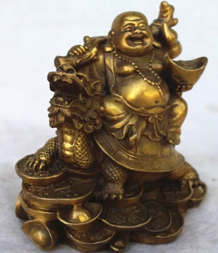 free shipping Chinese Copper Wealth Money Happy Laugh Maitreya Buddha On Dragon Turtle Statue
free shipping Chinese Copper Wealth Money Happy Laugh Maitreya Buddha On Dragon Turtle Statue