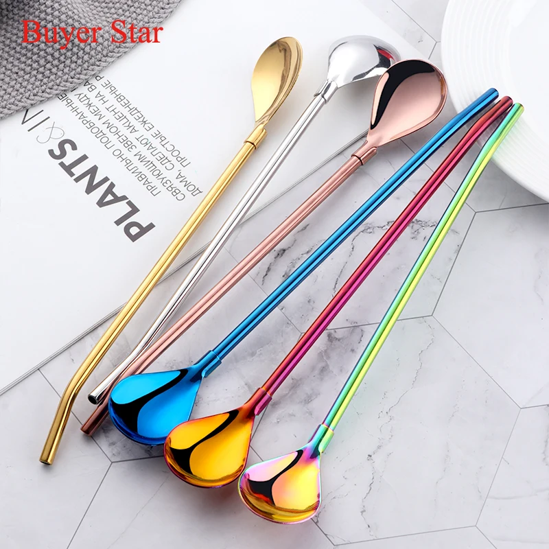 4 Pcs Stainless Steel Drinking Straw Spoon With Long Handle Big Cocktail Coffee Milk Tea Ice Cream Stirring Spoon Bar Accessory
4 Pcs Stainless Steel Drinking Straw Spoon With Long Handle Big Cocktail Coffee Milk Tea Ice Cream Stirring Spoon Bar Accessory