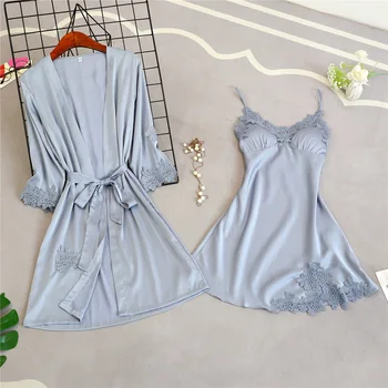 Navy Blue Womens 2PC Strap Top Pajamas Sleepwear Sets Lady Home Wear Nightgown Suit Sexy Kimono Robe Bath Gown Sleepshirts M-XL
Navy Blue Womens 2PC Strap Top Pajamas Sleepwear Sets Lady Home Wear Nightgown Suit Sexy Kimono Robe Bath Gown Sleepshirts M-XL
