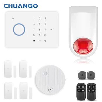 Chuango G5 315MHZ IOS Android APP Control Wireless Home Security GSM Alarm System Remote Control Sensor Kit
Chuango G5 315MHZ IOS Android APP Control Wireless Home Security GSM Alarm System Remote Control Sensor Kit
