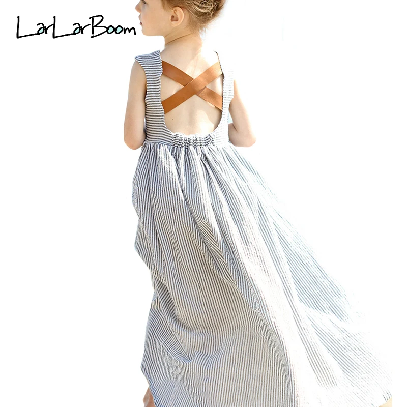 LarLarBoom Girls Beach Dress Summer Sleeveless Bohemia Style Kids Maxi Dresses for Girl Back Cross Strap Children Striped Dress
LarLarBoom Girls Beach Dress Summer Sleeveless Bohemia Style Kids Maxi Dresses for Girl Back Cross Strap Children Striped Dress