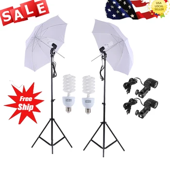 Andoer Photo Studio Lighting Kit Set 2Pcs 2 Meters 6.6Ft Light Stand+ 2Pcs 33 Inch Umbrella/45W Light Bulb/Swivel Light Socket
Andoer Photo Studio Lighting Kit Set 2Pcs 2 Meters 6.6Ft Light Stand+ 2Pcs 33 Inch Umbrella/45W Light Bulb/Swivel Light Socket
