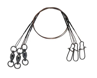 3pcs 5" 18lb Micro Leader w/ Ball Bearing Swivel STAINLESS STEEL WIRE SPINNER Fishing Leader Line
3pcs 5" 18lb Micro Leader w/ Ball Bearing Swivel STAINLESS STEEL WIRE SPINNER Fishing Leader Line
