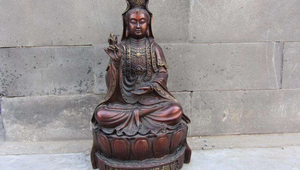 Buddhism Red Copper Bronze Guan Yin Kwan-yin Boddhisattva Goddess Buddha Statue
Buddhism Red Copper Bronze Guan Yin Kwan-yin Boddhisattva Goddess Buddha Statue