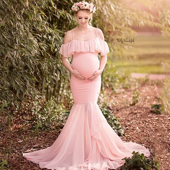 Women Mermaid Maternity Dresses For Photo Shoot Chiffon Women Pregnancy Dress Photography Props Sexy Off Shoulder Maternity Gown
Women Mermaid Maternity Dresses For Photo Shoot Chiffon Women Pregnancy Dress Photography Props Sexy Off Shoulder Maternity Gown