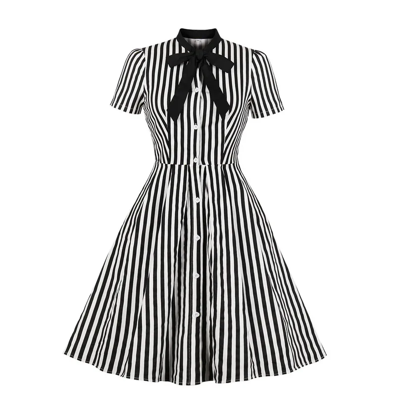 Joansam Summer Cotton Striped Print Midi Casual Cute Short Sleeves Bowknot Shirt Dresses Evening Party Office Swing Vestidos
Joansam Summer Cotton Striped Print Midi Casual Cute Short Sleeves Bowknot Shirt Dresses Evening Party Office Swing Vestidos