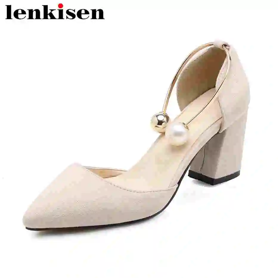 Lenkisen 2018 plus size new arrival solid pu slip on pointed toe shallow high heels elegant meeting pearls women lady pumps L5f1
Lenkisen 2018 plus size new arrival solid pu slip on pointed toe shallow high heels elegant meeting pearls women lady pumps L5f1