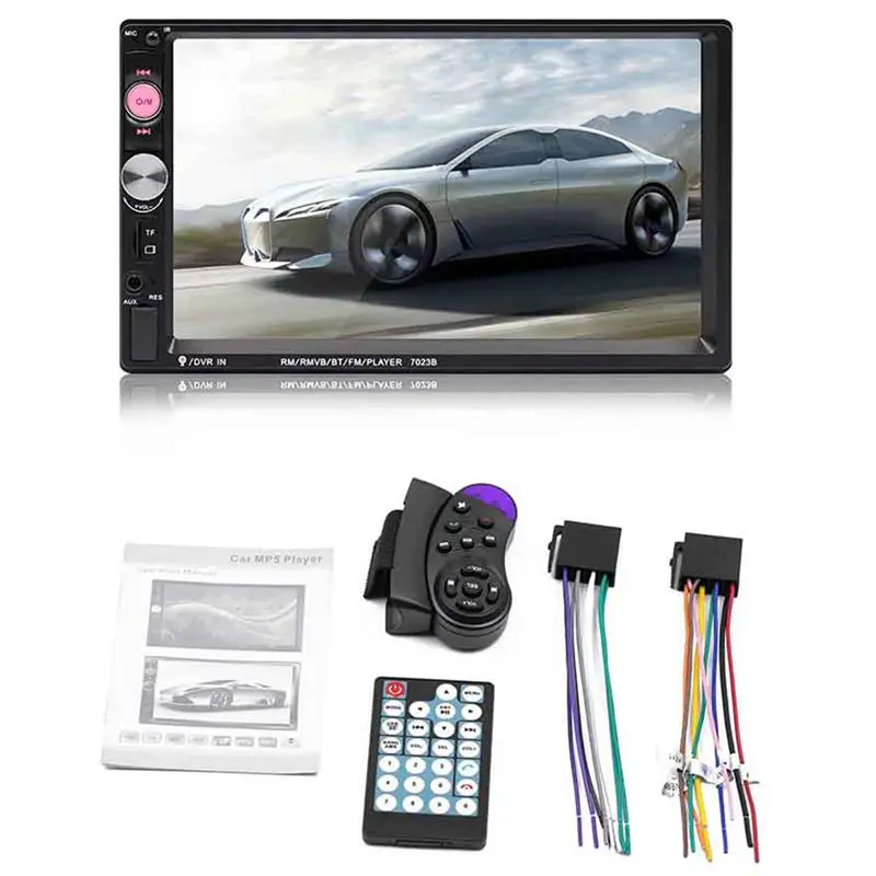 7023B 2 din Car Multimedia Audio Player Stereo Radio 7 inch Touch Screen HD MP5 Player Support Bluetooth Camera FM USB SD Aux
7023B 2 din Car Multimedia Audio Player Stereo Radio 7 inch Touch Screen HD MP5 Player Support Bluetooth Camera FM USB SD Aux