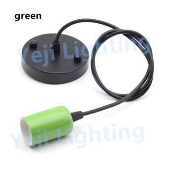 Multi color E27 lamp holder with 100mm base ceiling plate Ceiling Base Rose Canopy cord set lamp cup Lighting accessories green
Multi color E27 lamp holder with 100mm base ceiling plate Ceiling Base Rose Canopy cord set lamp cup Lighting accessories green